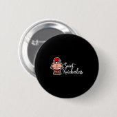 St. Knickerless Funny Mooning Santa Claus Christma Button (Vorne & Hinten)