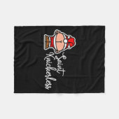 St. Knickerless Lustiger Mondsüchtiger Weihnachtsm Fleecedecke (Vorderseite (Horizontal))