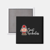St. Knickerless Lustiger Mondsüchtiger Weihnachtsm Magnet (Vorderseite/Rückseite)