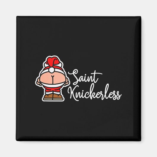 St. Knickerless Lustiger Mondsüchtiger Weihnachtsm Magnet (Vorne)