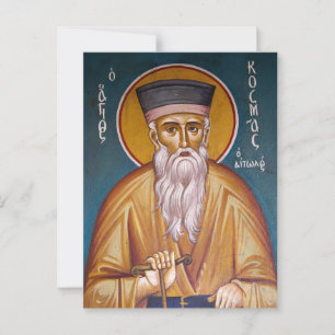 St. Kosmas Aitolos Orthodox Christliches Symbol Postkarte