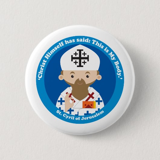 St. Kyril von Jerusalem Button (Vorderseite)