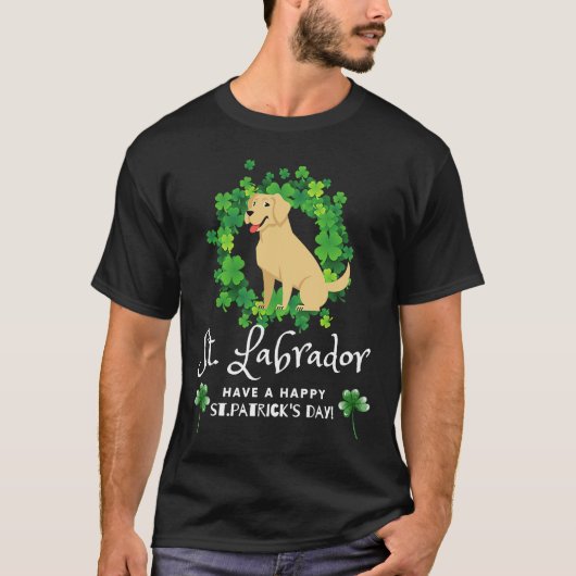 St Labrador St Patrick's Day Dog T-Shirt (Vorderseite)