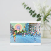 St Laurent Street Postkarte (Stehend Vorderseite)