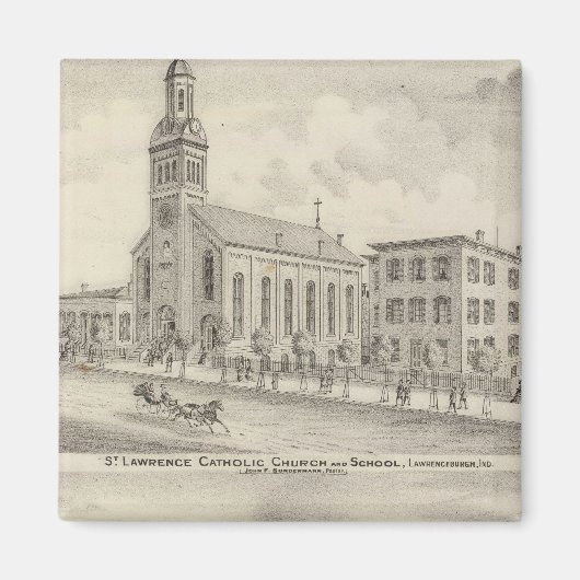 St. Lawrence Katholische Kirche und Schule Magnet (Vorne)