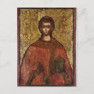 St. Lawrence Martyr Orthodox Christliches Symbol Postkarte
