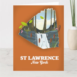 St Lawrence New York Reiseplakat Karte