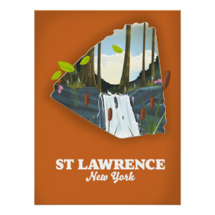 St Lawrence New York Reiseplakat Poster