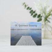 St. Lawrence River und Seaway from Dock, NY Postkarte (Stehend Vorderseite)