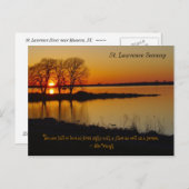 St. Lawrence Seaway Postcard at Sunset Postkarte (Vorne/Hinten)