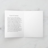 St. Lawrence von Rom, Schutzheilige der Köche Karte (Innenseite)