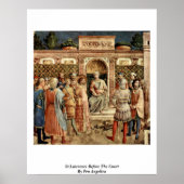 St.Lawrence vor Gericht von Fra Angelico Poster (Vorne)