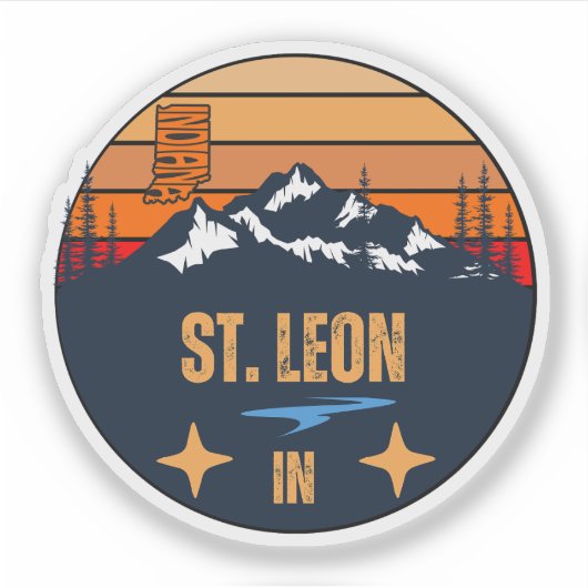 St. Leon, Indiana Aufkleber (Vorderseite)