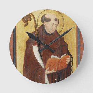 St Leonard (Öl auf Goldgrundplatte) (Paar von 12 Runde Wanduhr