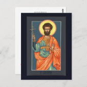 St. Longinus die Centurion-Gebetskarte Postkarte (Vorne/Hinten)