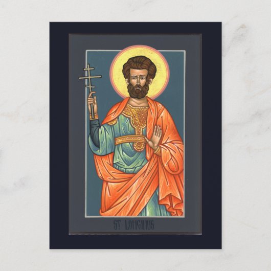 St. Longinus die Centurion-Gebetskarte Postkarte (Vorderseite)