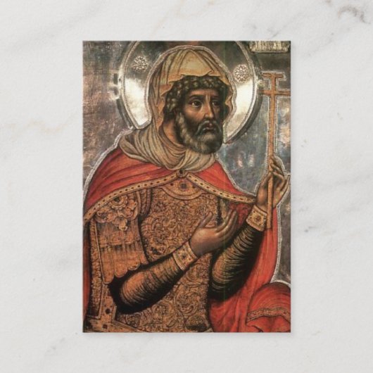 St. Longinus Orthodoxe Christliche Gebetskarte Platzkarte (Vorderseite)