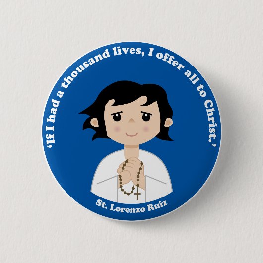 St. Lorenzo Ruiz Button (Vorderseite)