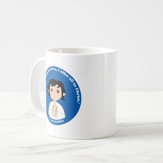 St. Lorenzo Ruiz Kaffeetasse (Vorderseite Links)