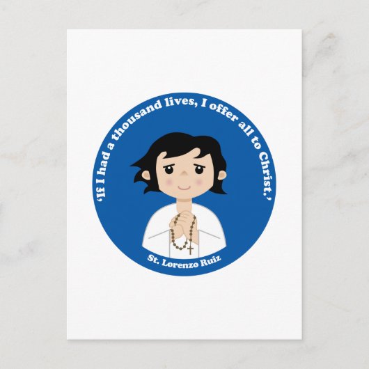 St. Lorenzo Ruiz Postkarte (Vorderseite)