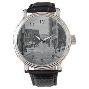St Louis Alley Grayscale Armbanduhr