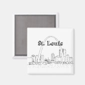 St. Louis Arc Urlaub Zeichnend Urlaub Kunst- und K Magnet (Vorderseite/Rückseite)