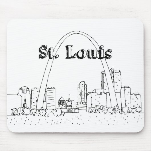 St. Louis Arc Urlaub Zeichnend Urlaub Kunst- und K Mousepad (Vorne)