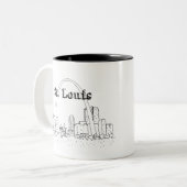 St. Louis Arc Urlaub Zeichnend Urlaub Kunst- und K Zweifarbige Tasse (Vorderseite Links)