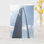 St. Louis Arch Grußkarte Karte (Gelbe Blume)