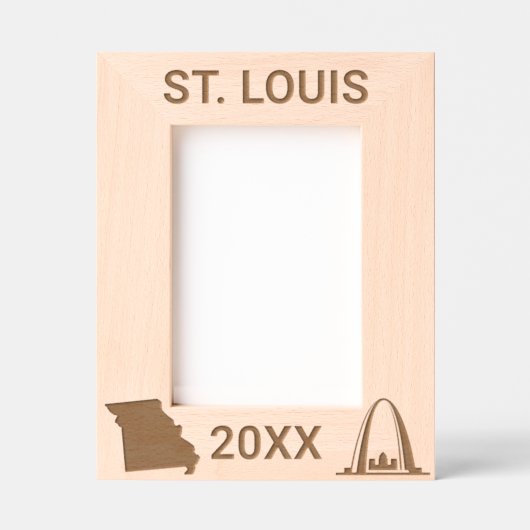 St. Louis Arch Missouri Custom Geätzte Rahmen (Vorderseite)