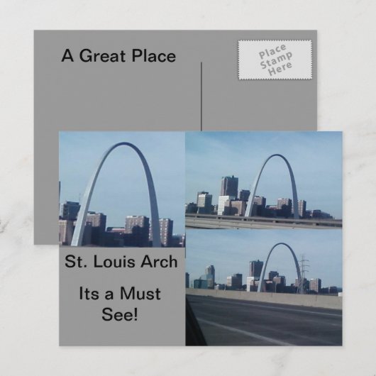 St. Louis Arch Postkarte (Vorne/Hinten)