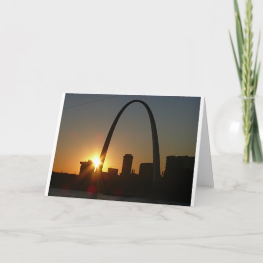 St. Louis Arch Sunset Karte (Vorderseite)