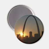 St. Louis Arch Sunset Magnet (Vorderseite/Rückseite)