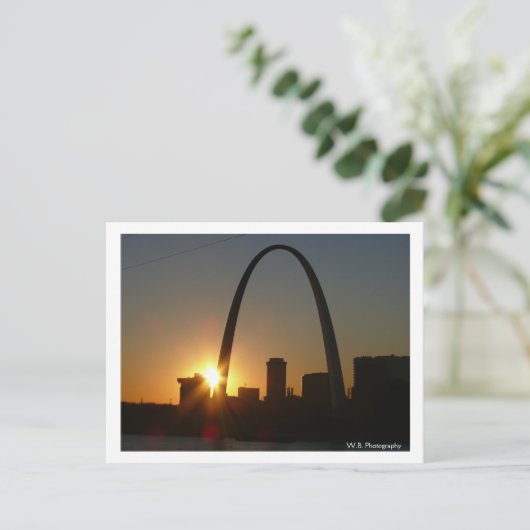 St. Louis Arch Sunset Postkarte (Stehend Vorderseite)
