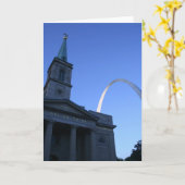 St. Louis Arch w/ Church Karte (Gelbe Blume)