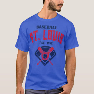 St Louis Baseball Est 1882 Vintager Look Text T-Shirt