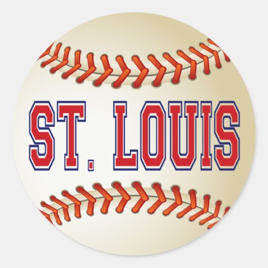 ST. LOUIS BASEBALL RUNDER AUFKLEBER (Vorderseite)