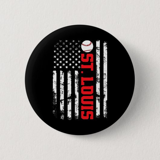 St. Louis Baseball USA-Flagge Button (Vorderseite)