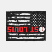 St. Louis Baseball USA-Flagge Fleecedecke (Vorderseite (Horizontal))