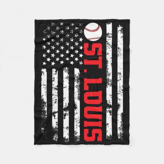 St. Louis Baseball USA-Flagge Fleecedecke (Vorderseite)