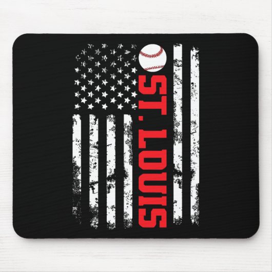 St. Louis Baseball USA-Flagge Mousepad (Vorne)