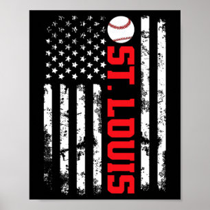St. Louis Baseball USA-Flagge Poster