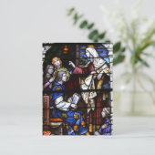 St. Louis Cathedral gesteinigtes Glas Postkarte (Stehend Vorderseite)
