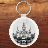 St. Louis Cathedral Jackson Square Sketch Schlüsselanhänger (Vorderseite)