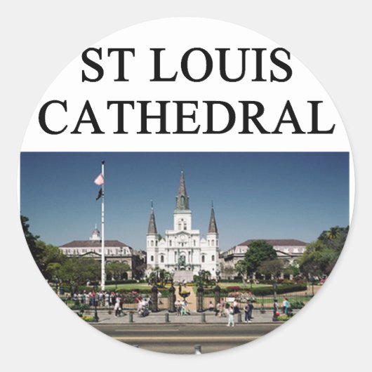 ST LOUIS CATHEDRAL new orleans Runder Aufkleber (Vorderseite)
