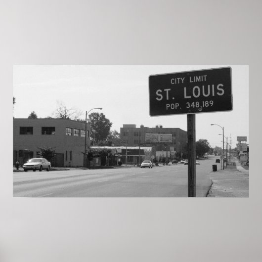 St. Louis City Limits an der Natural Bridge Road Poster (Vorne)