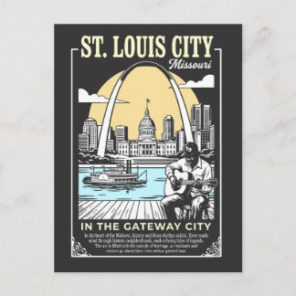 St. Louis City Missouri in the Gateway City Postkarte
