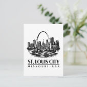 St. Louis City Missouri USA Postkarte (Stehend Vorderseite)