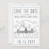 St. Louis City Save the Date | mit Fireworks Einladung (Vorderseite)