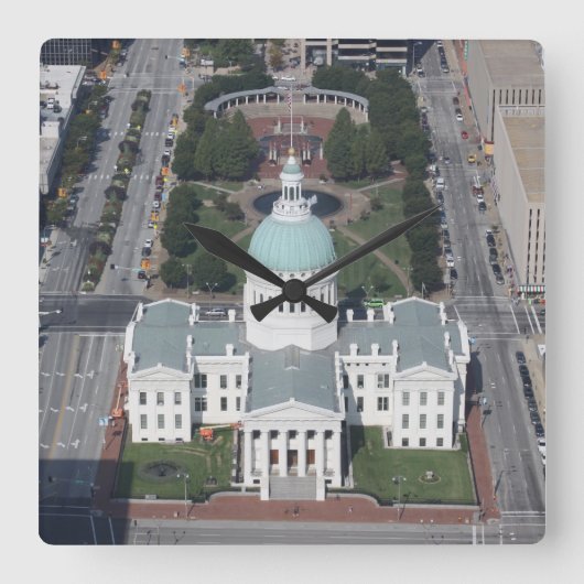 St. Louis Clock Quadratische Wanduhr (Vorderseite)